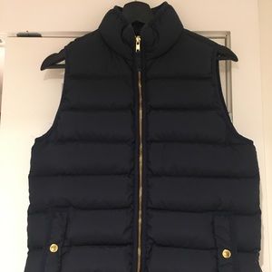J. Crew navy quilted puffer vest